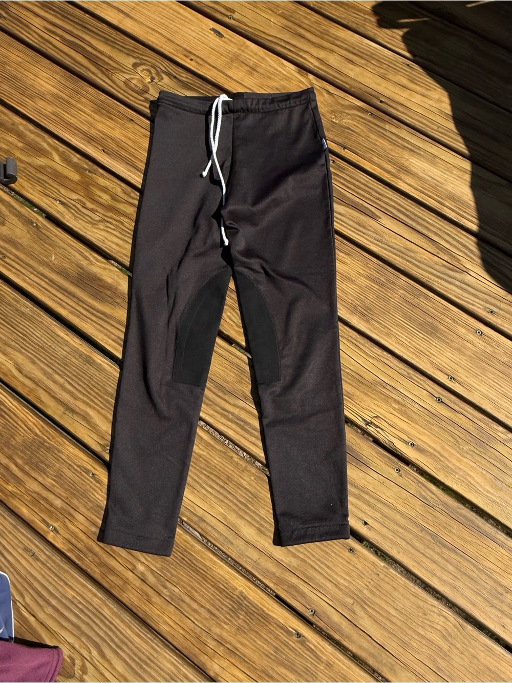 Horse Riding Winter Black Athletic Drawstring Pants